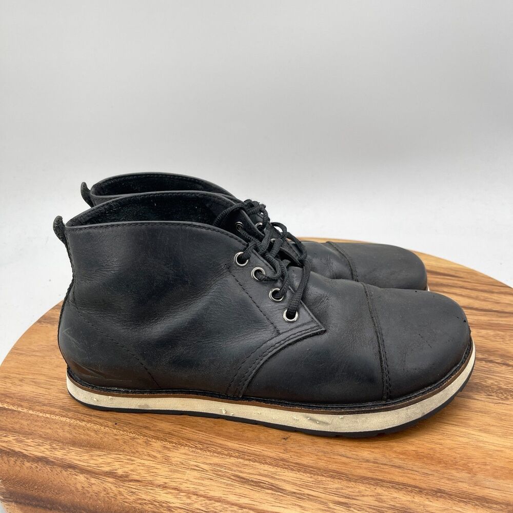 Altra Smith Mid Boots Mens Size 9 Black Leather Chukka Casual Comfort Walking